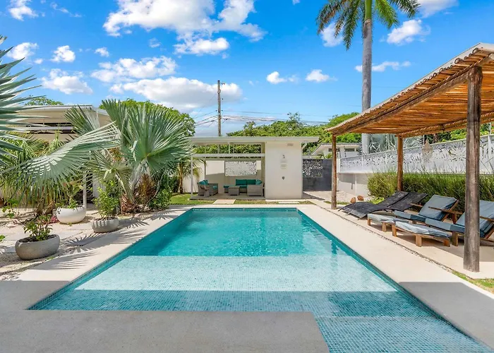 Sprawling Modern With A Tranquil Outdoor Living Space Swimming Pool And A Private Casita